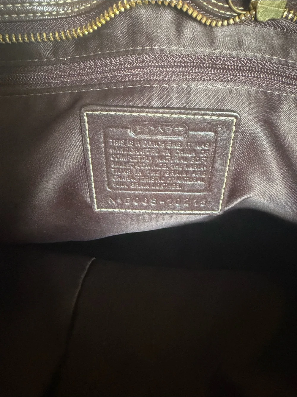 Y2K Coach Hampton Pebbled Brown Leather Carryall Tote Bag Purse 10215